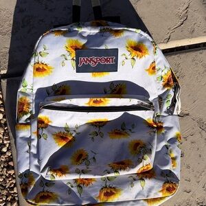 Jansport Floral Backpack with Sunflower Design